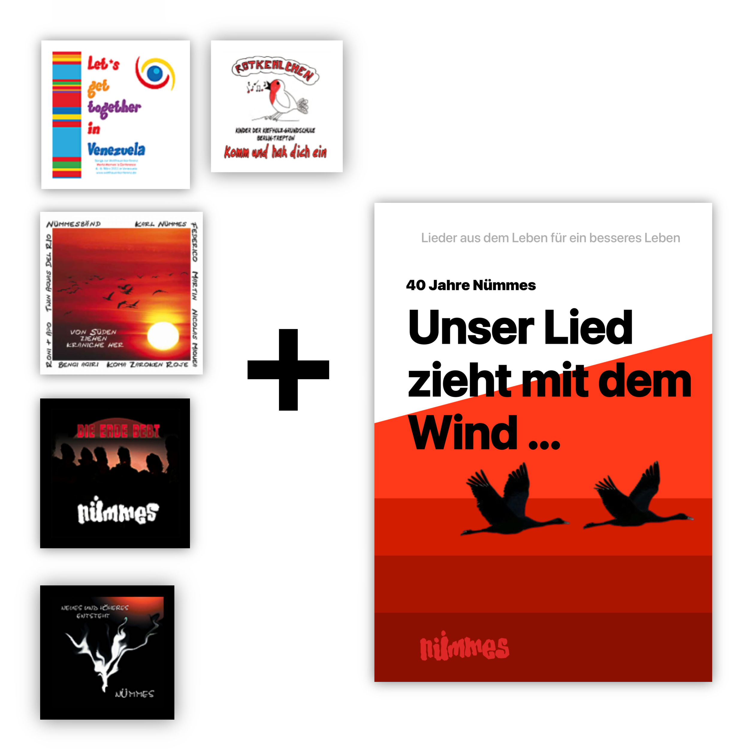 30€* Im Paket: 1x Liederbuch + 5x CDs
